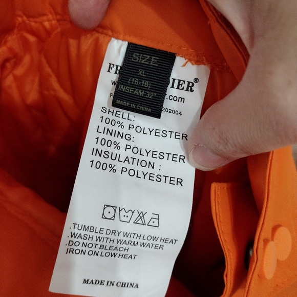 Free SoldierSki pants Womans Thermal Insulated XL (16-18) 32" Inseam Orange - Picture 7 of 15